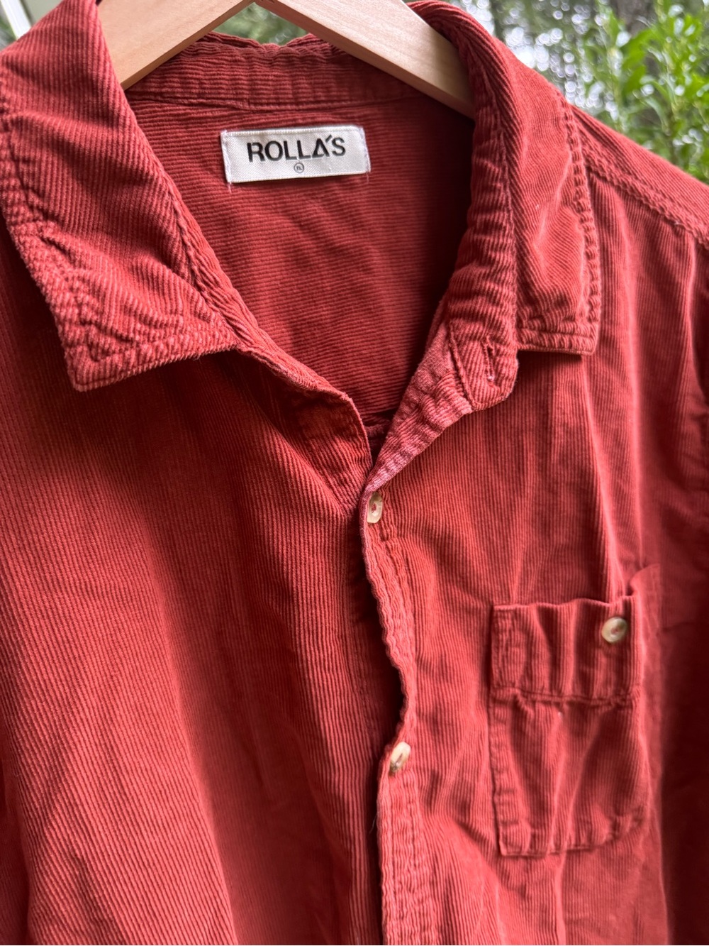 ROLLA'S Rust-Red Long-Sleeve Button-Down Shirt - Picture 2 of 6